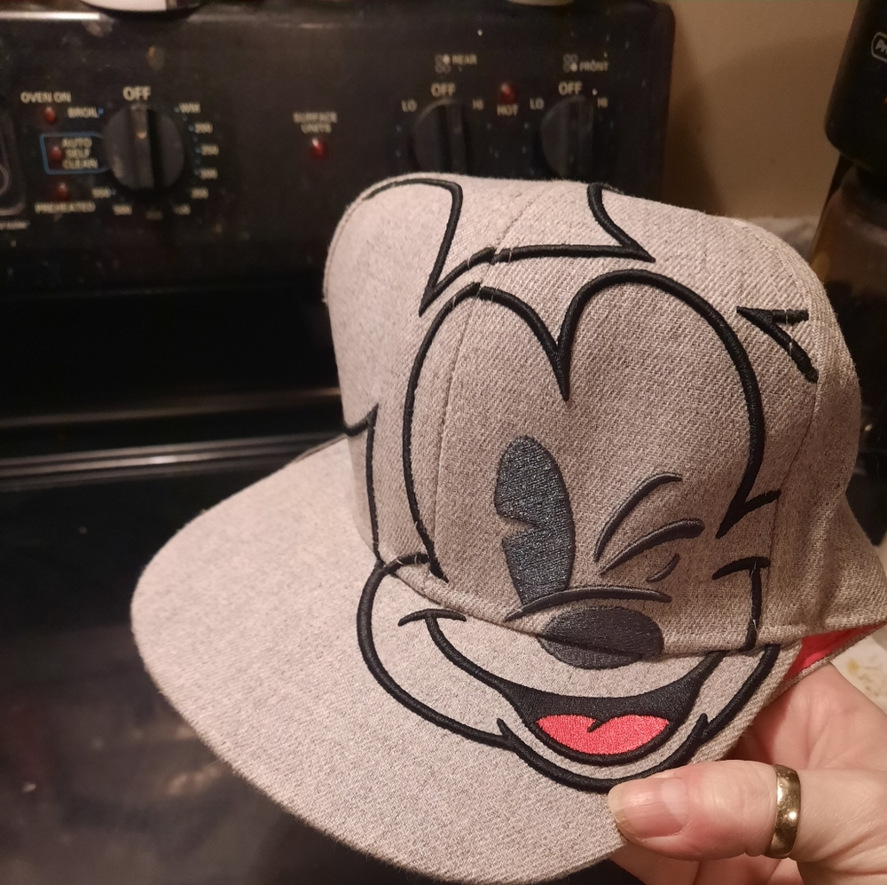 Mickey Mouse Gray and White Baseball Cap